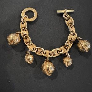 Rare 1990 collection CELINE triomphe star ball charm bracelet, like new.